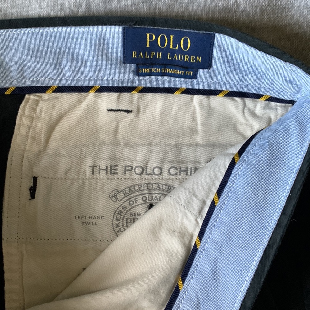 NWT Polo Ralph Lauren Stretch Straight Fit Black Pants - Picture 2 of 5